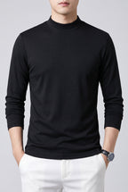 Men's Sleek Long Sleeve Shirt - Black