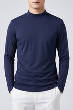 Men's Sleek Long Sleeve Shirt - Dark Blue