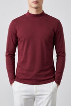 Men's Sleek Long Sleeve Shirt - Red
