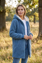 Women's Cozy Fleece Hoodie with Soft Sherpa Lining - lifestyle