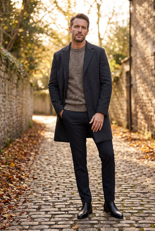 Men's Sleek Leather Chelsea Boots - lifestyle