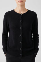 Women's Cozy Button-Up Cardigan - Black