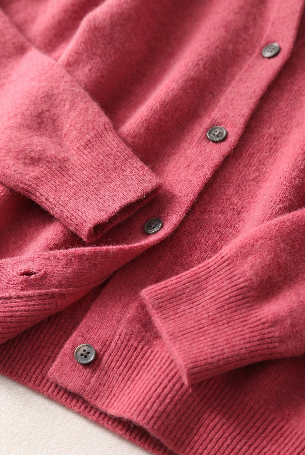 Women's Cozy Button-Up Cardigan - detail closeup