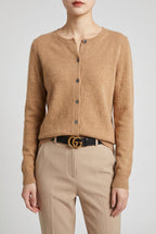 Women's Cozy Button-Up Cardigan - Light brown