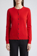 Women's Cozy Button-Up Cardigan - Red