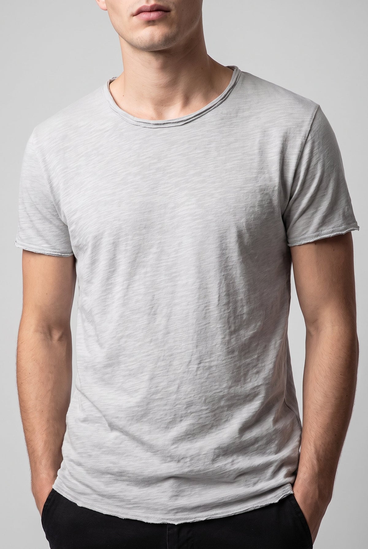 Men's Casual Cotton T-Shirt - Grey