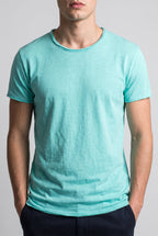 Men's Casual Cotton T-Shirt - Light Green